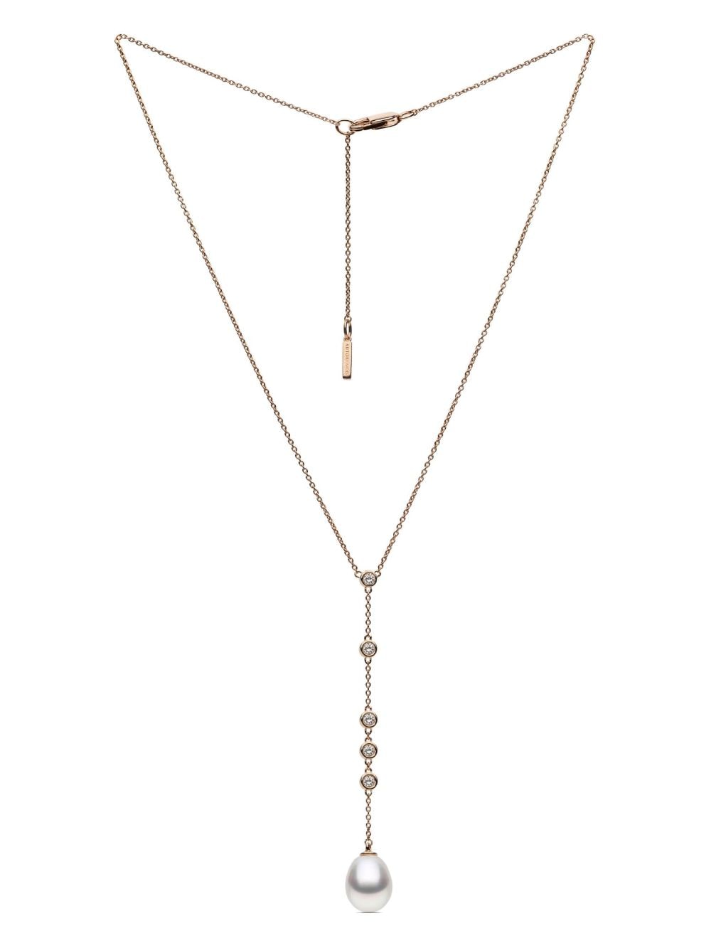 Shop Autore Moda Portia Rose Gold-vermeil Pearl Necklace In Pink