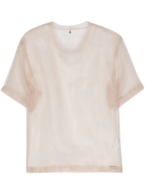 Patrizia Pepe playera de organza transparente