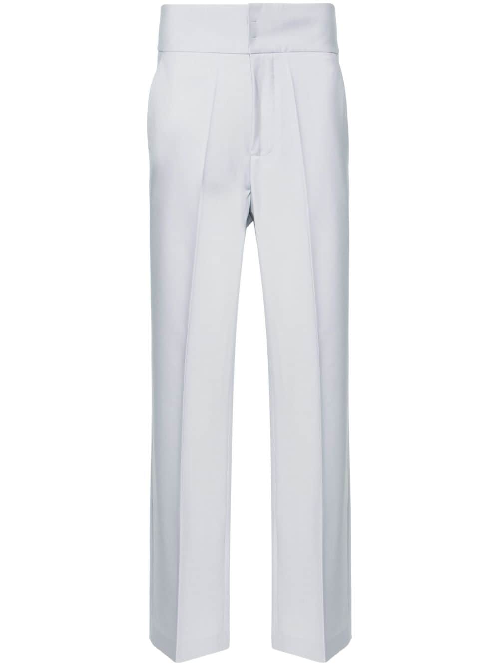 Patrizia Pepe High-waisted Tailored Trousers In White