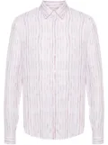 Patrizia Pepe striped-print textured shirt - White