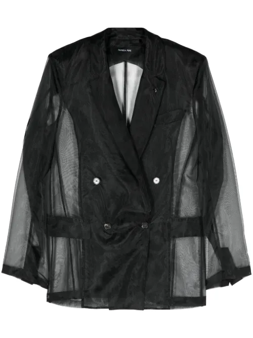 Blazer transparent à boutonnière croisée - Patrizia Pepe - Modalova
