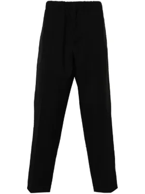 Jil Sander zip-fastening Wool Tapered Trousers | Black | FARFETCH JO