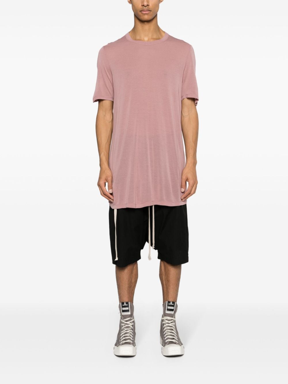 Shop Rick Owens Level Crew-neck T-shirt In Pink