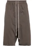 Rick Owens DRKSHDW drop-crotch cotton track shorts - Grey