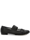 MM6 Maison Margiela Atomic satin ballerina shoes - Black
