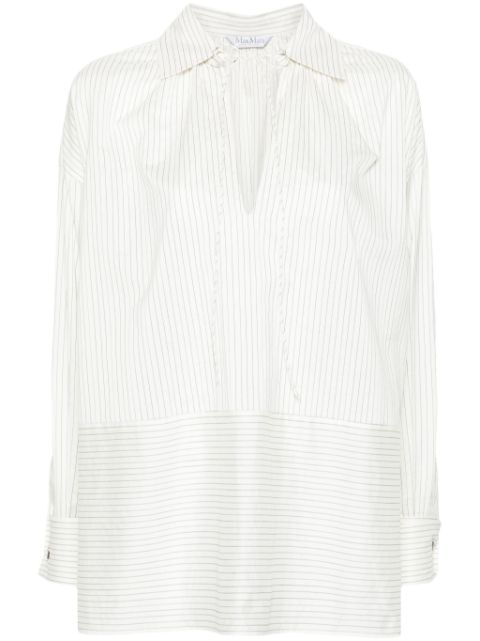 Max Mara pinstriped spread-collar shirt Women