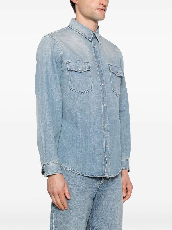 Saint Laurent press-stud Denim Shirt - Farfetch