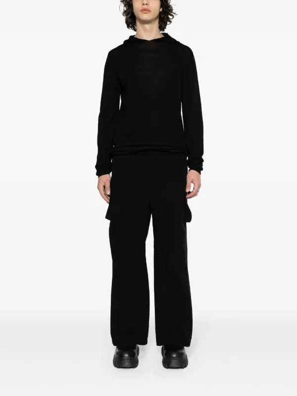 Rick Owens ファインニット パーカー | ブラック | FARFETCH JP