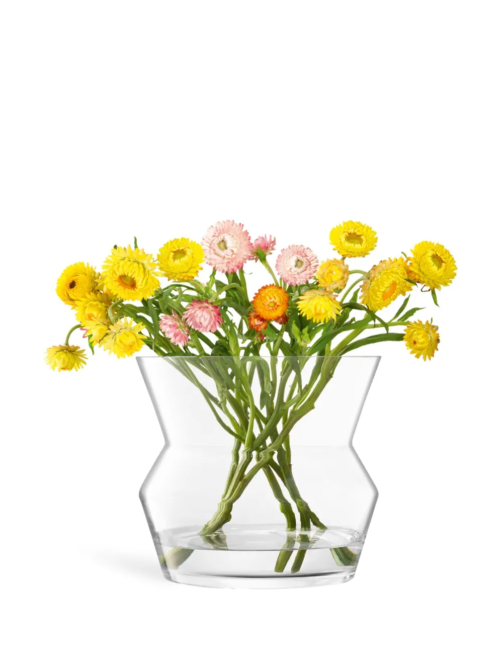 LSA INTERNATIONAL MEDIUM SCULPT GLASS VASE (23CM X 26CM)