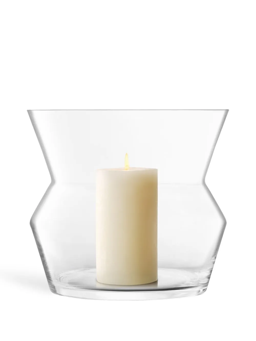 LSA INTERNATIONAL MEDIUM SCULPT GLASS VASE (23CM X 26CM)