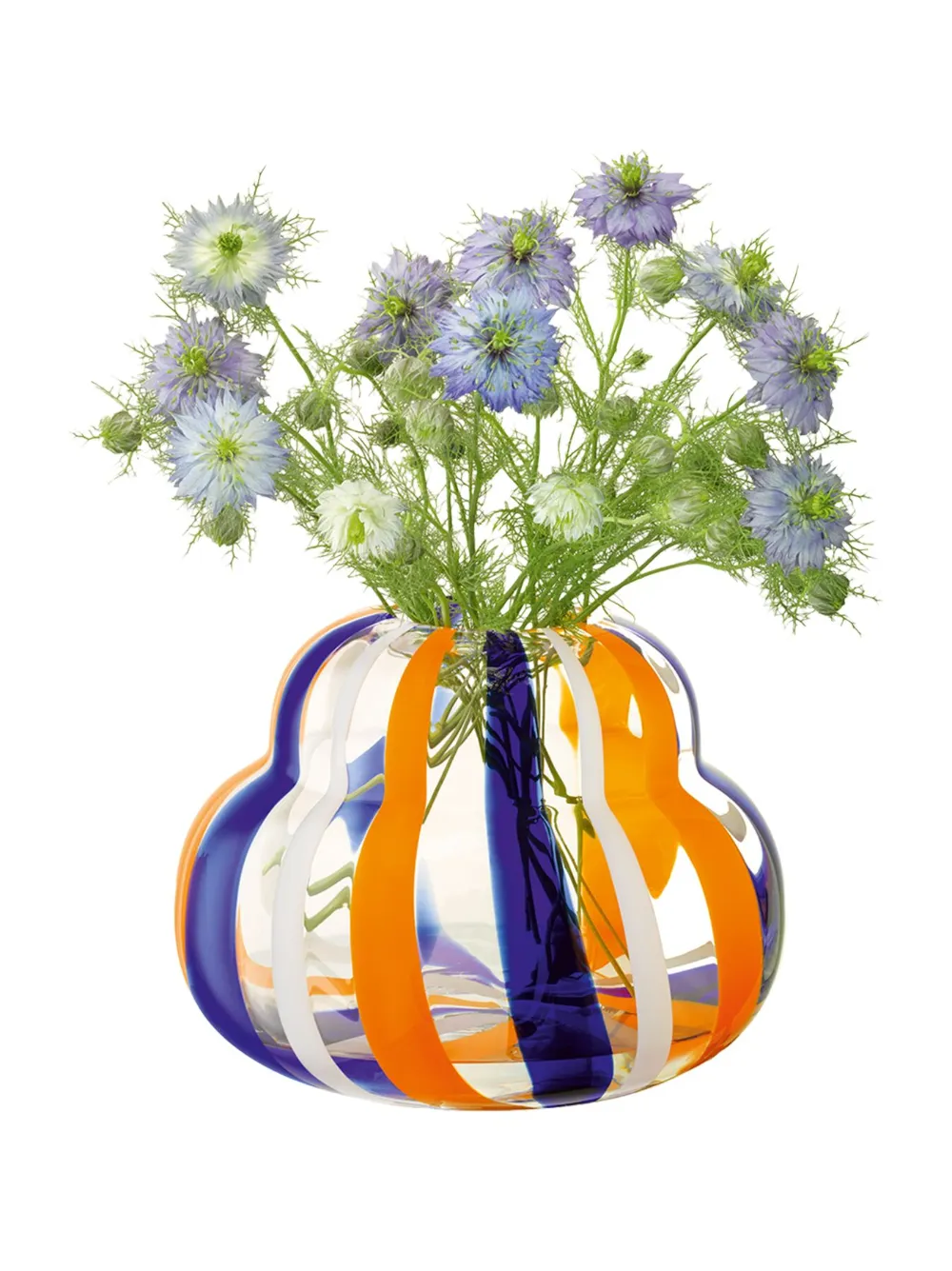 LSA INTERNATIONAL FOLK GLASS VASE (19CM X 25.4CM)