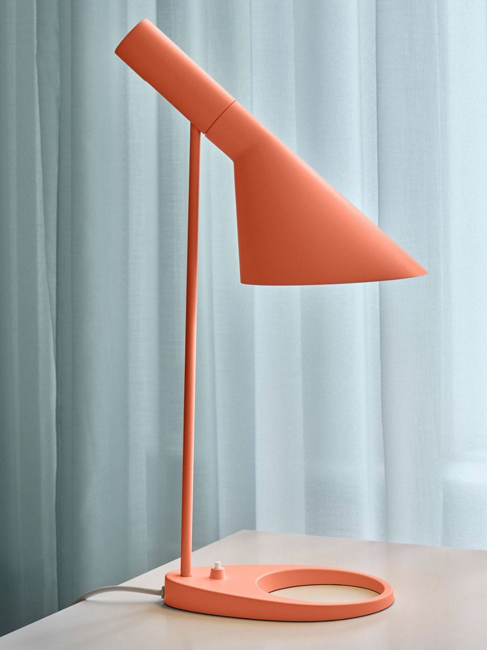 Shop Louis Poulsen Aj Mini Steel Table Lamp In Orange