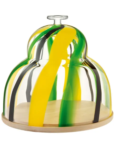 LSA International Folk glass dome and base (30cm)