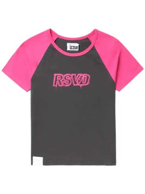 izzue logo-print colourblock T-shirt
