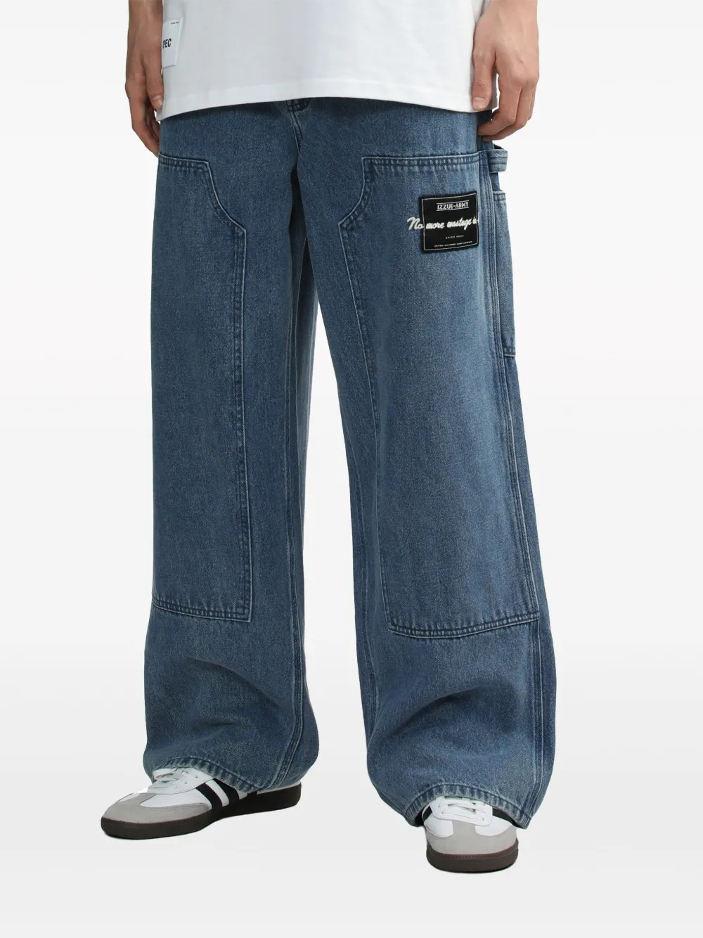 izzue Jeans met wijde pijpen Blauw