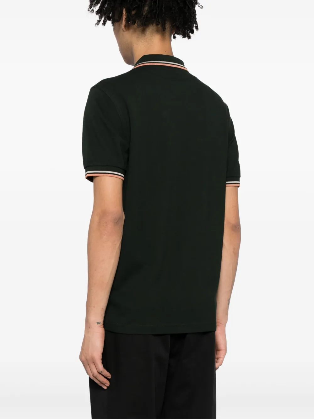 Shop Fred Perry Twin Tipped Polo Shirt In Green