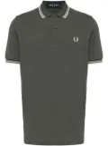 Fred Perry logo-embroidered cotton polo shirt - Green