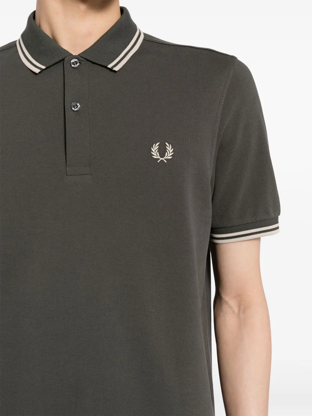 Fred Perry Poloshirt met geborduurd logo Groen