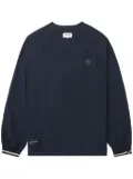 CHOCOOLATE logo-patch cotton sweatshirt - Blue