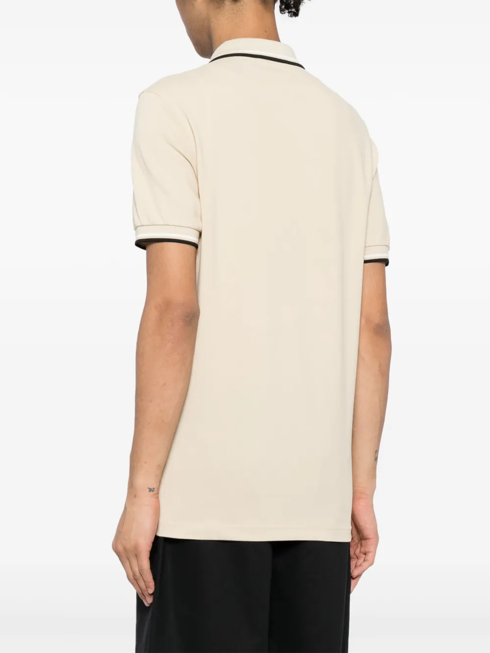 Fred Perry Poloshirt met dubbele kraag Zwart