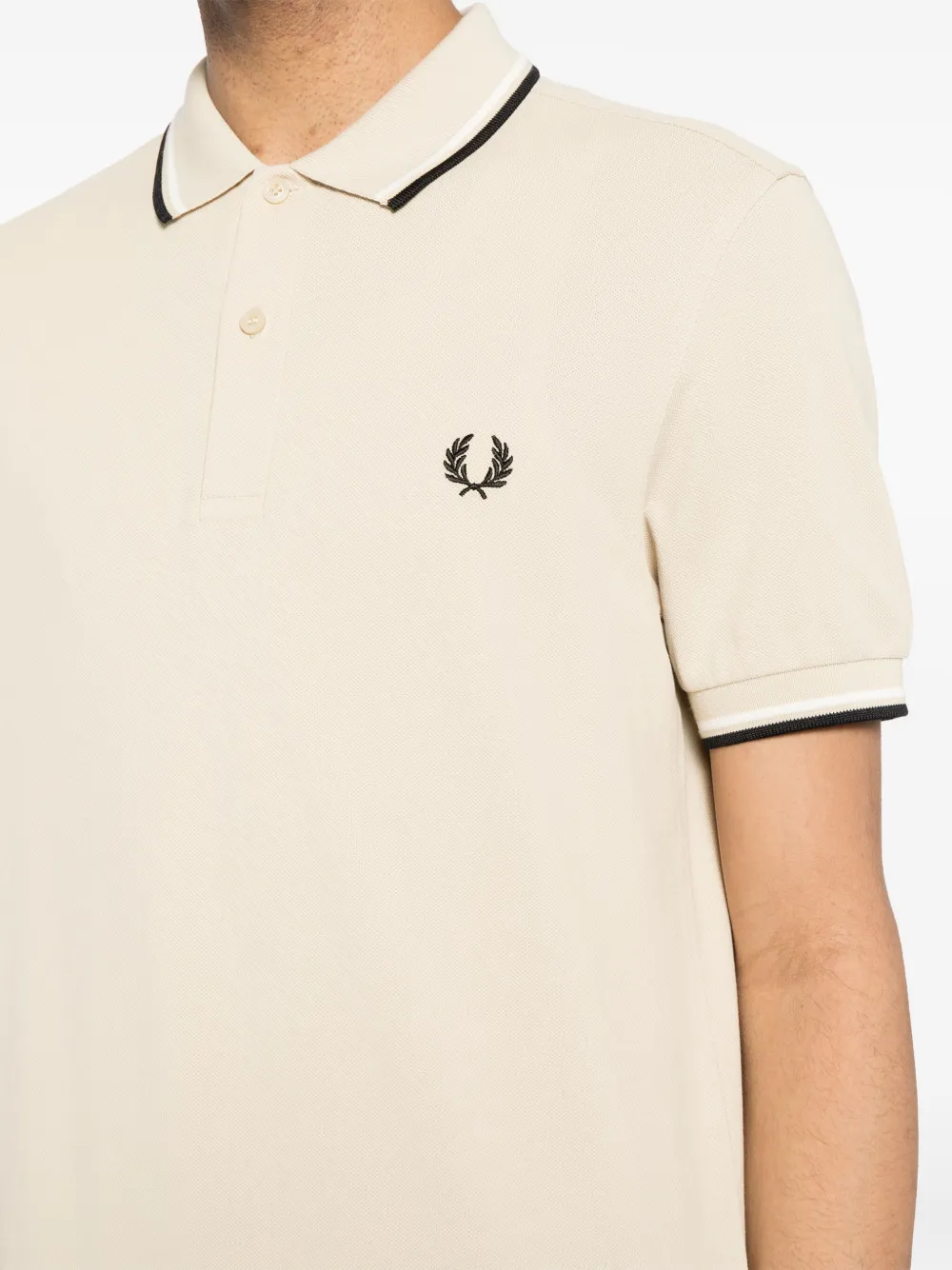 Fred Perry Poloshirt met dubbele kraag Zwart