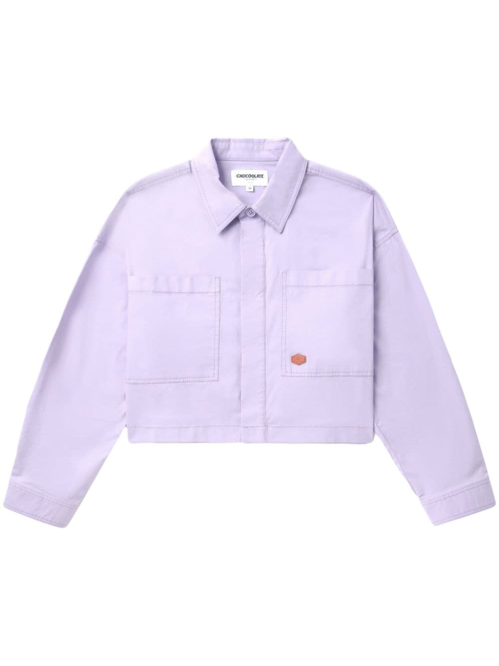 Chocoolate Cropped Logo-patch Jacket In Purple