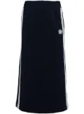 CHOCOOLATE floral-appliqué track skirt - Blue