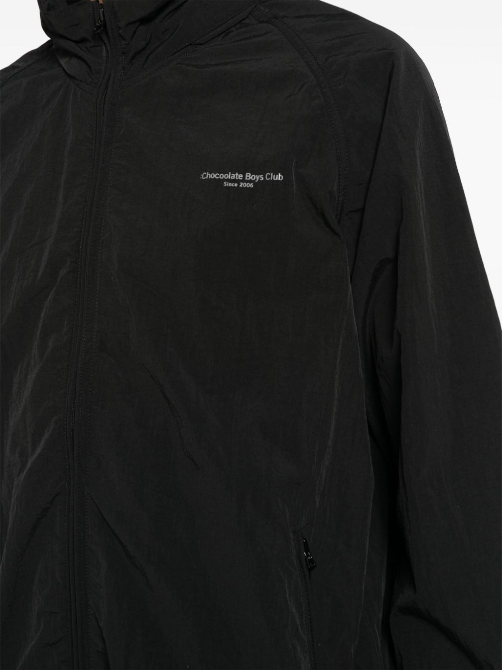 Shop Chocoolate Logo-appliqué Track Jacket In Black