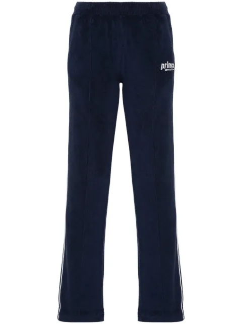 Sporty & Rich logo-embroidered terry-cloth trousers