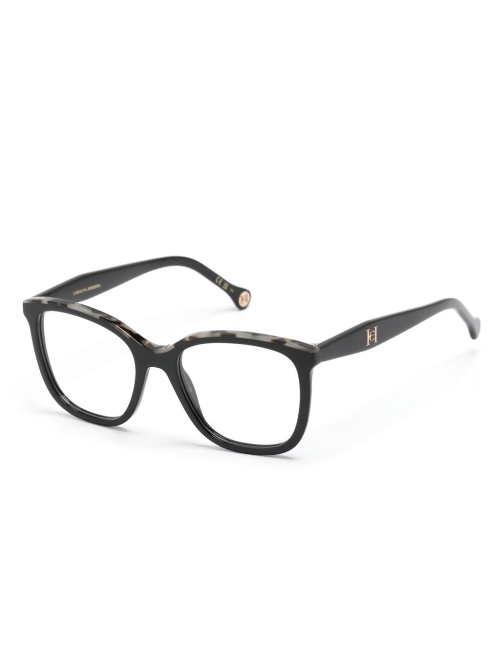 Shop Carolina Herrera Square-frame Glasses In Black