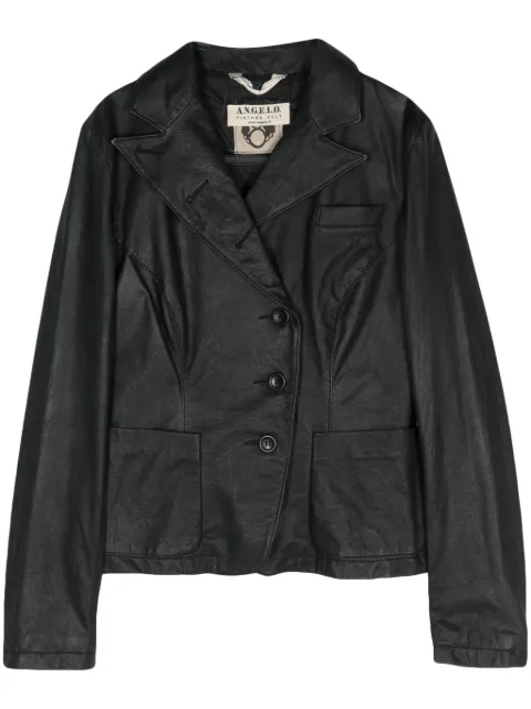 A.N.G.E.L.O. Vintage Cult 2000s leather single-breasted blazer