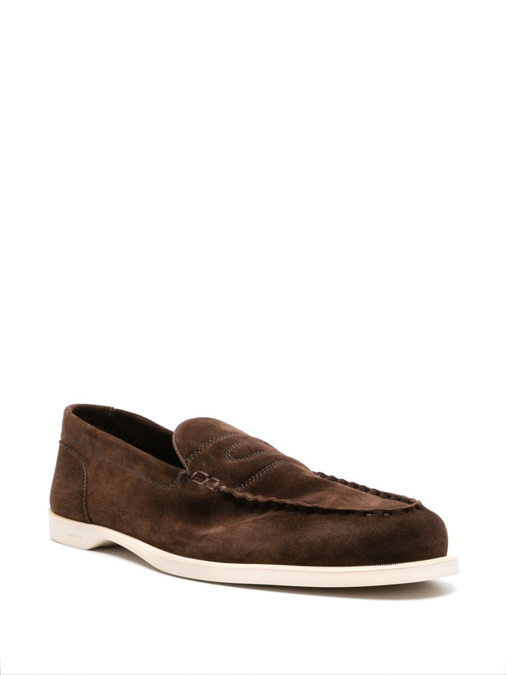 John Lobb Pace suede loafers - Bruin