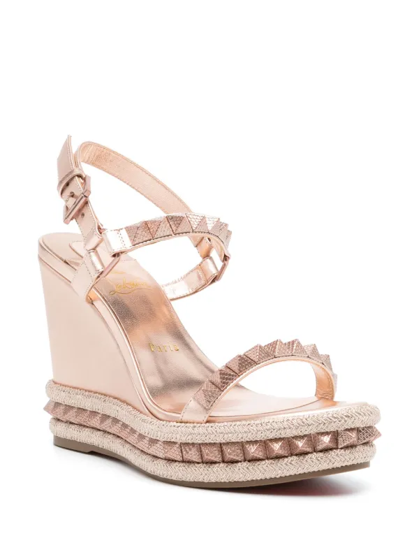 Louboutin wedges pink outlet