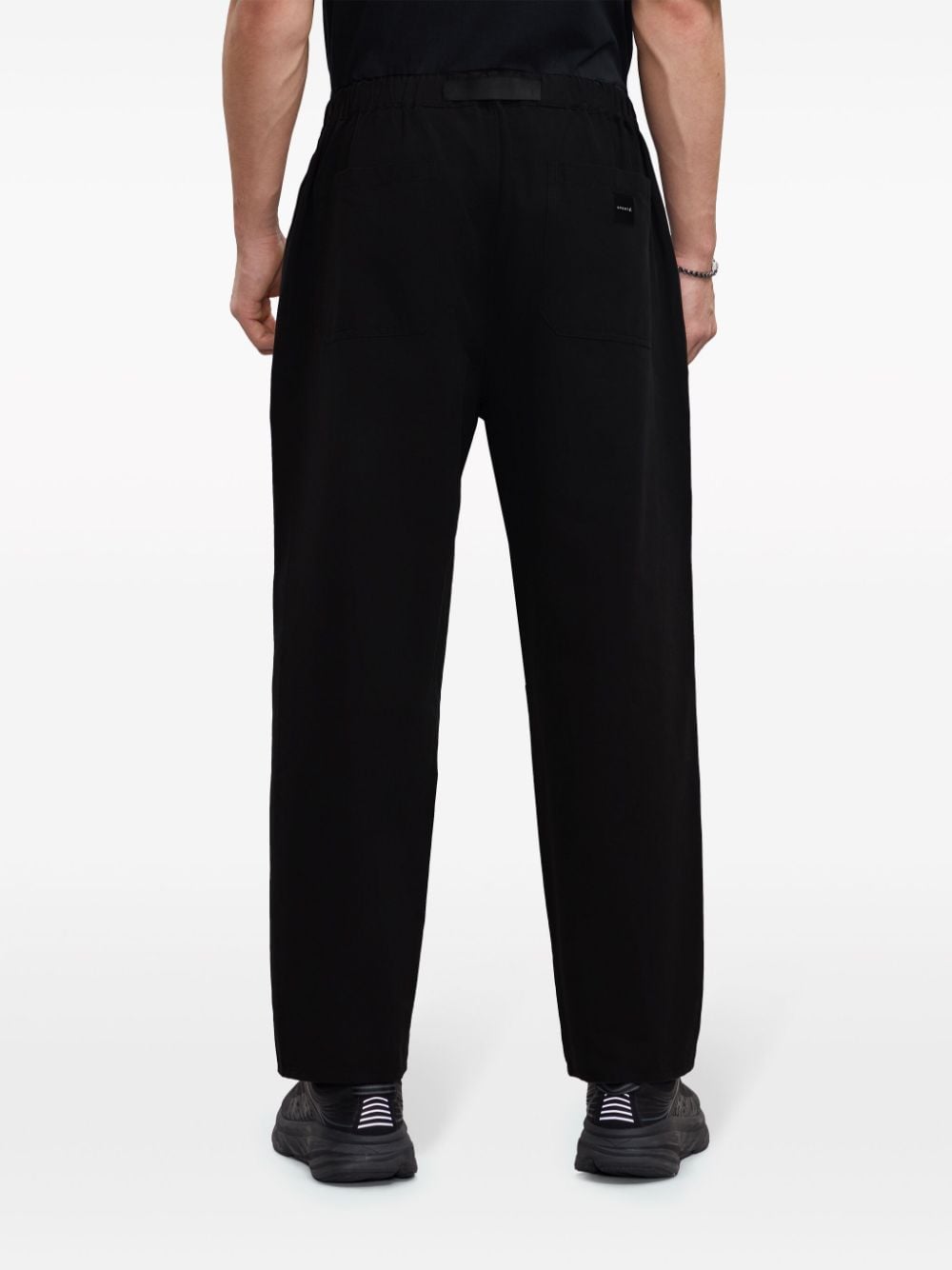 Shop Sport B. By Agnès B. Belted Straight-leg Trousers In Black