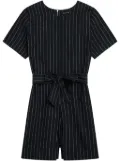 SPORT b. by agnès b. pinstriped belted playsuit - Black