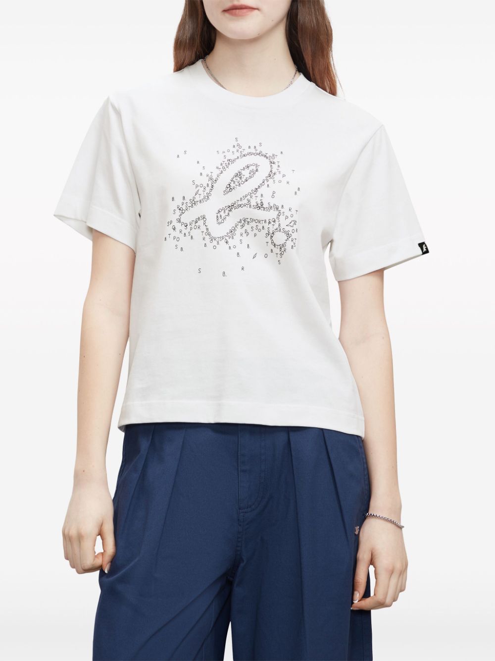 Shop Sport B. By Agnès B. Logo-print Cotton T-shirt In White