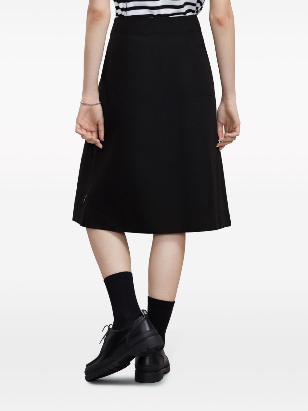 Shop Sport B. By Agnès B. High-waist Pleated Skirt In Black