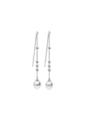 AUTORE MODA Portia crystal-embellished pearl drop earrings - Silver