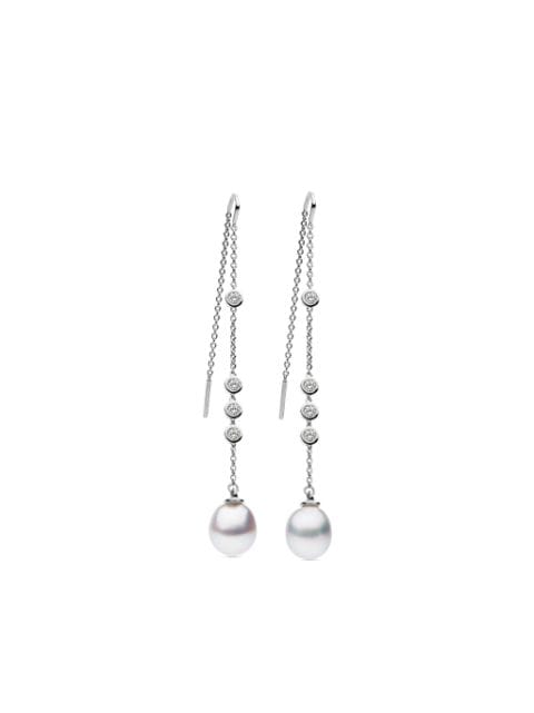 AUTORE MODA Portia crystal-embellished pearl drop earrings