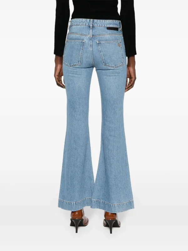 Stella McCartney Falabella Chain Flared Jeans | Blue | FARFETCH