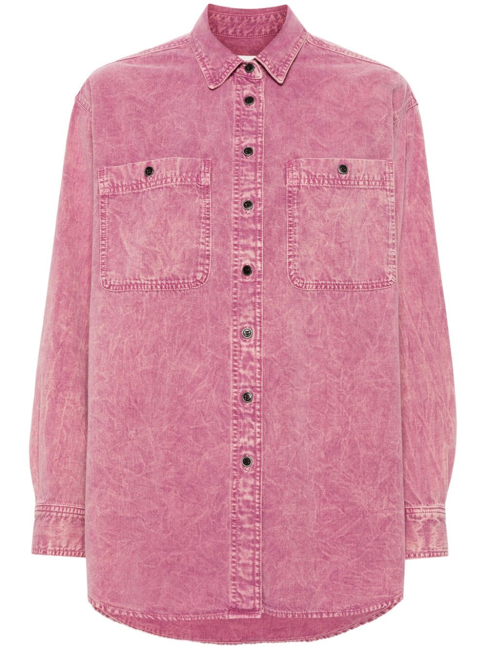 Shop Marant Etoile Verane Cotton Shirt In Pink