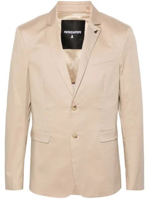 Patrizia Pepe brooch-detail single-breasted blazer