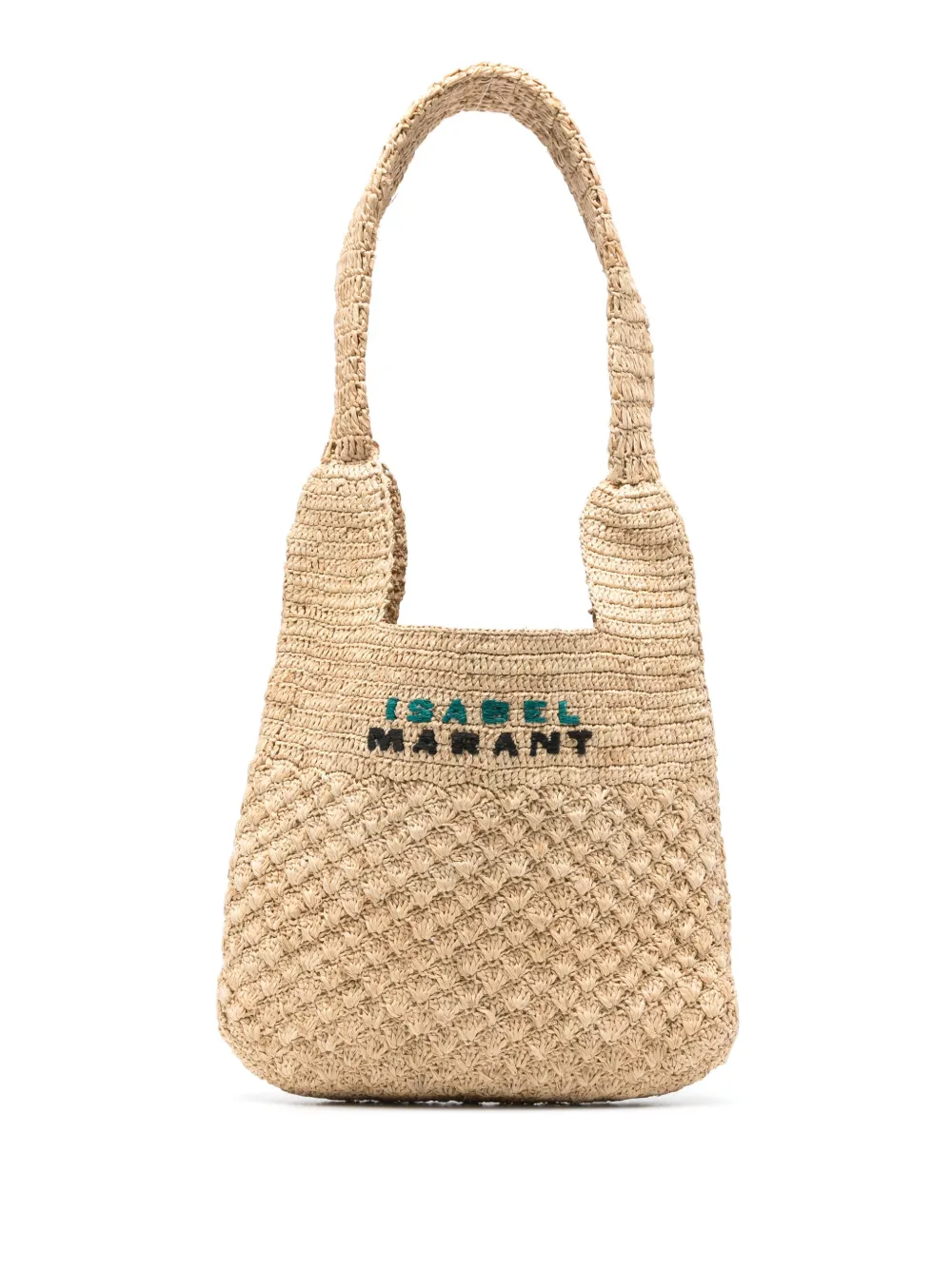 ISABEL MARANT small Praia woven shoulder bag - Toni neutri