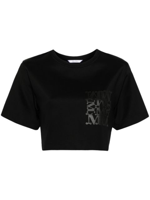 Max Mara logo-print cropped T-shirt