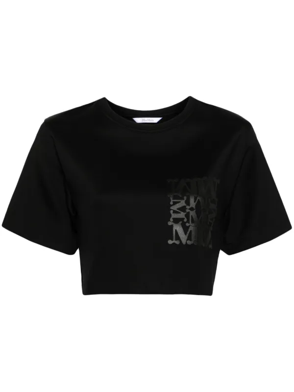 S*O様 MaxMara tシャツ Max Mara クロップド Tシャツ | ブラック | FARFETCH JP