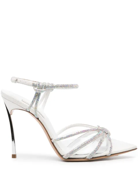 Casadei Blade C+C 100mm rhinestone-embellished pumps