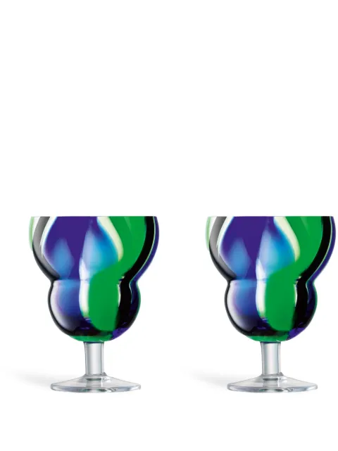 LSA International Folk wine glasses (set of two)