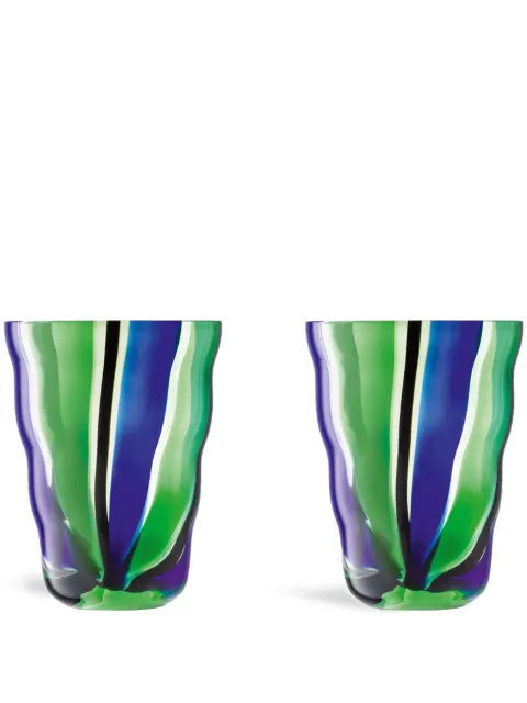 LSA International Folk glass tumblers (set of two)