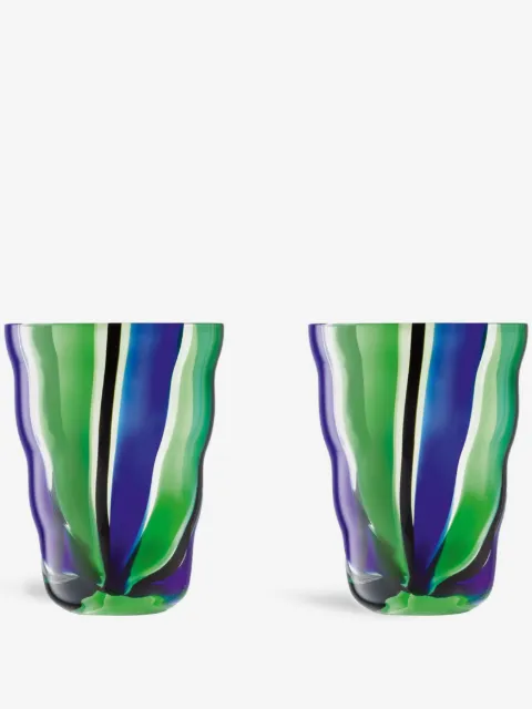 LSA International Folk glass tumblers (set of two)