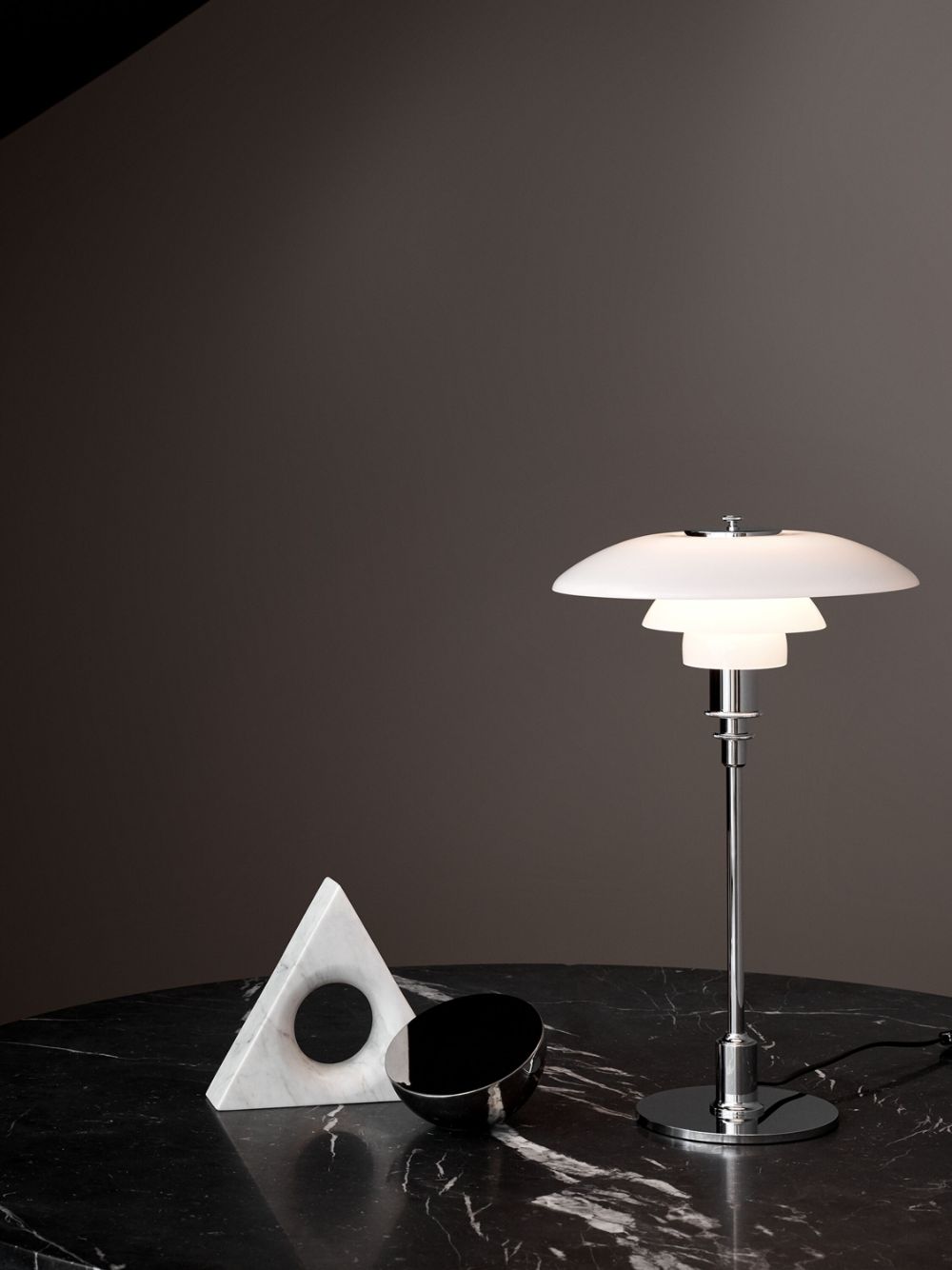 Shop Louis Poulsen Ph 2/1 Brass Table Lamp In White